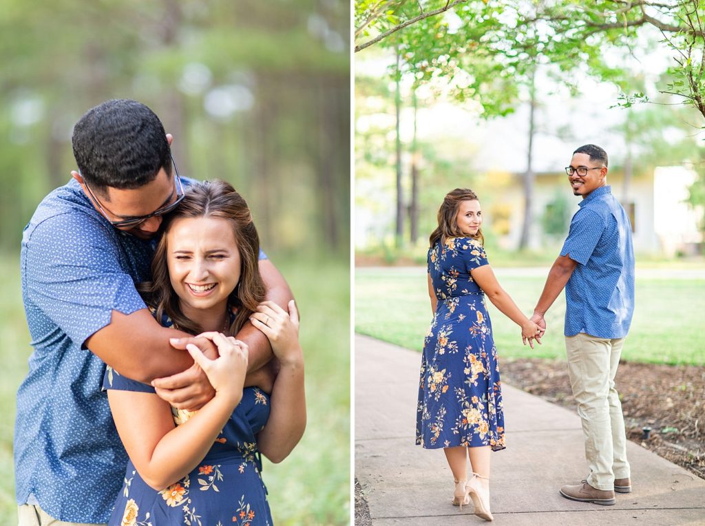 coordinating engagement photo outfits
