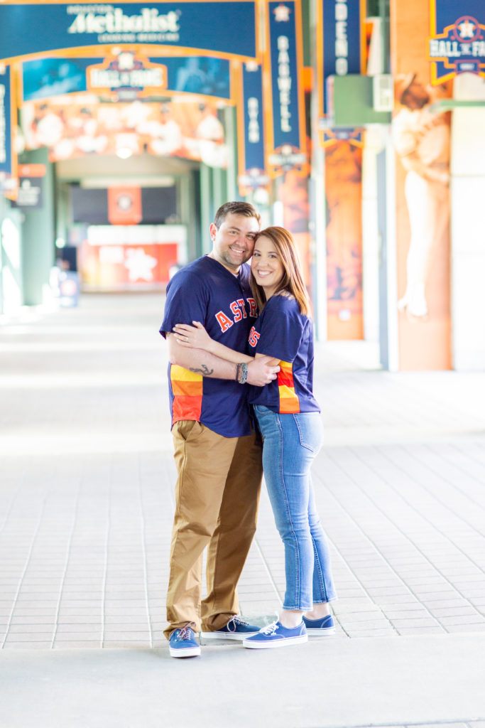 Astros Engagement Photography at Minute Maid Park